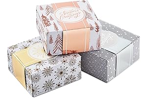 Hallmark Snowflake Holiday Set of 3 Small Gift Boxes