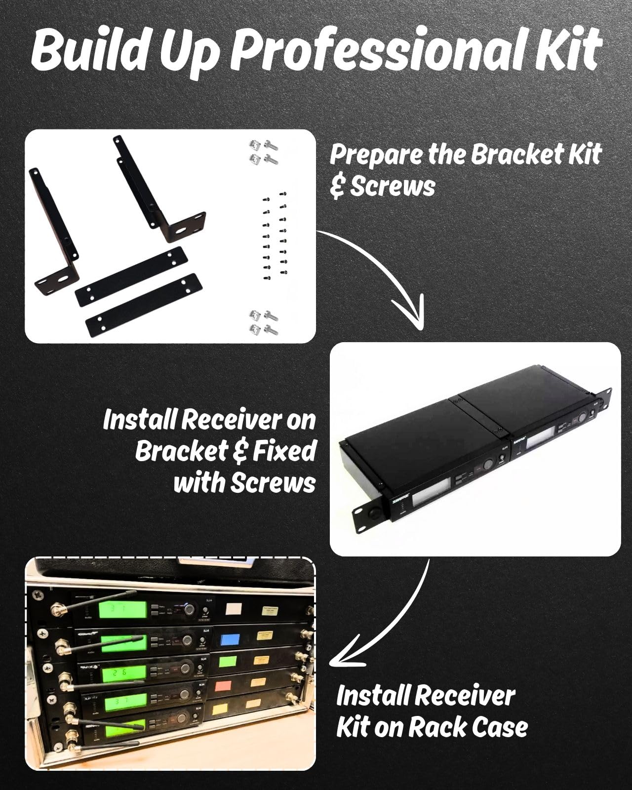 SHURE GLXD4R / KORG PB-05 / DUPLEX 2Uラック Shure GLXD4R+ Digital Wireless Rackmount Receiver | Sweetwater