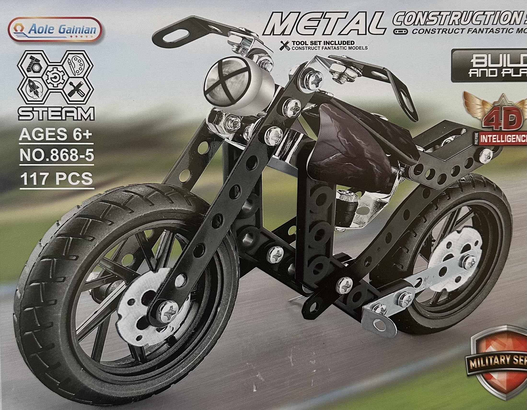 Build & Play Motor Bike Models 117 Pcs | Educational Building Toys | Motorbike gifir for Boys and students 6+year for memory development DIY