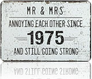 Gifts for 50th Wedding Anniversary Couple Metal Signs 8 X 12 Inch