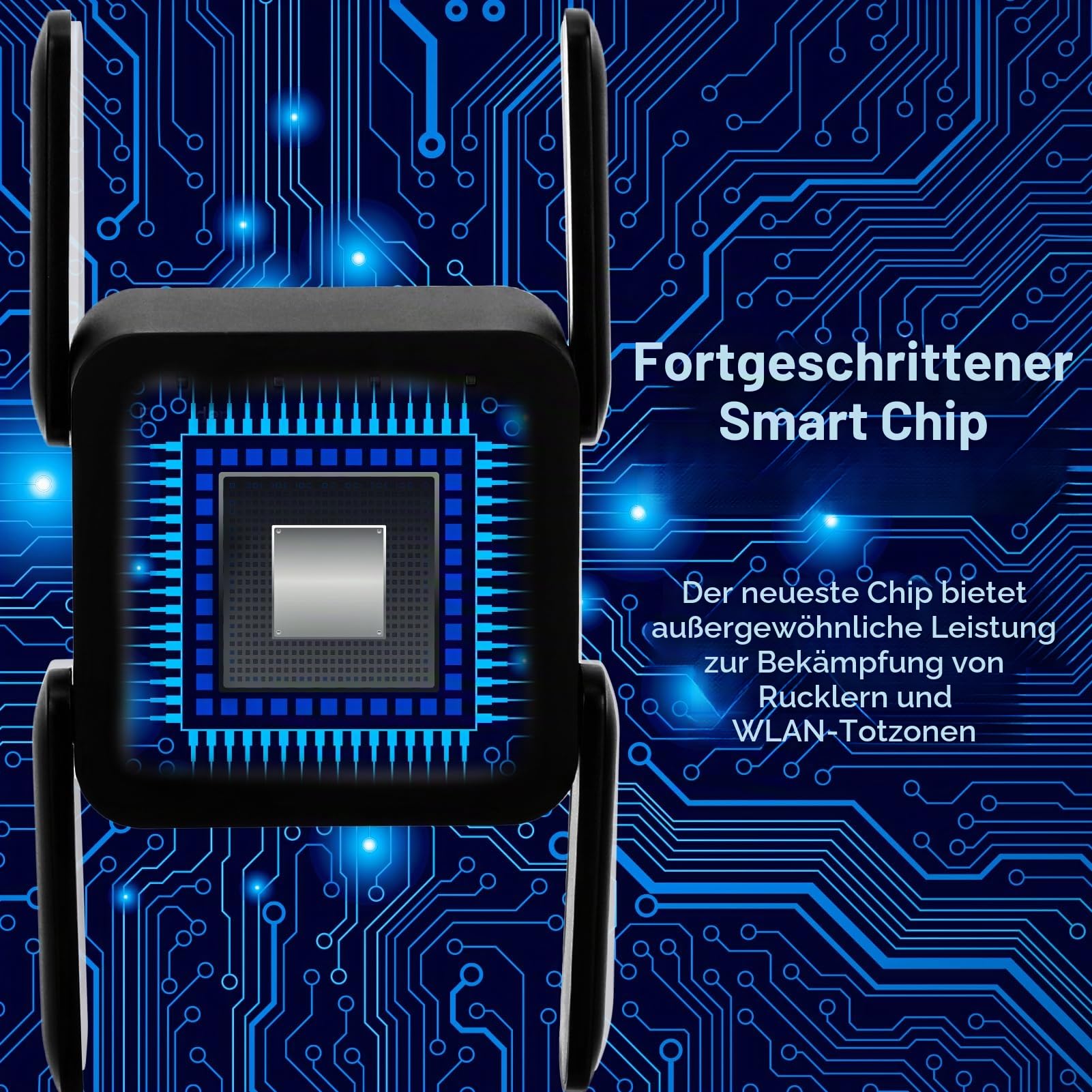 WLAN Repeater, 1200Mbit/s WLAN Verstärker Dual-Band 5GHz/2.4GHz mit Ethernet-Port, WiFi Booster mit Repeater/Router/Access Point Modus, 4 Antennen WiFi Range Extender, kompatibel zu Allen WLAN Routern
