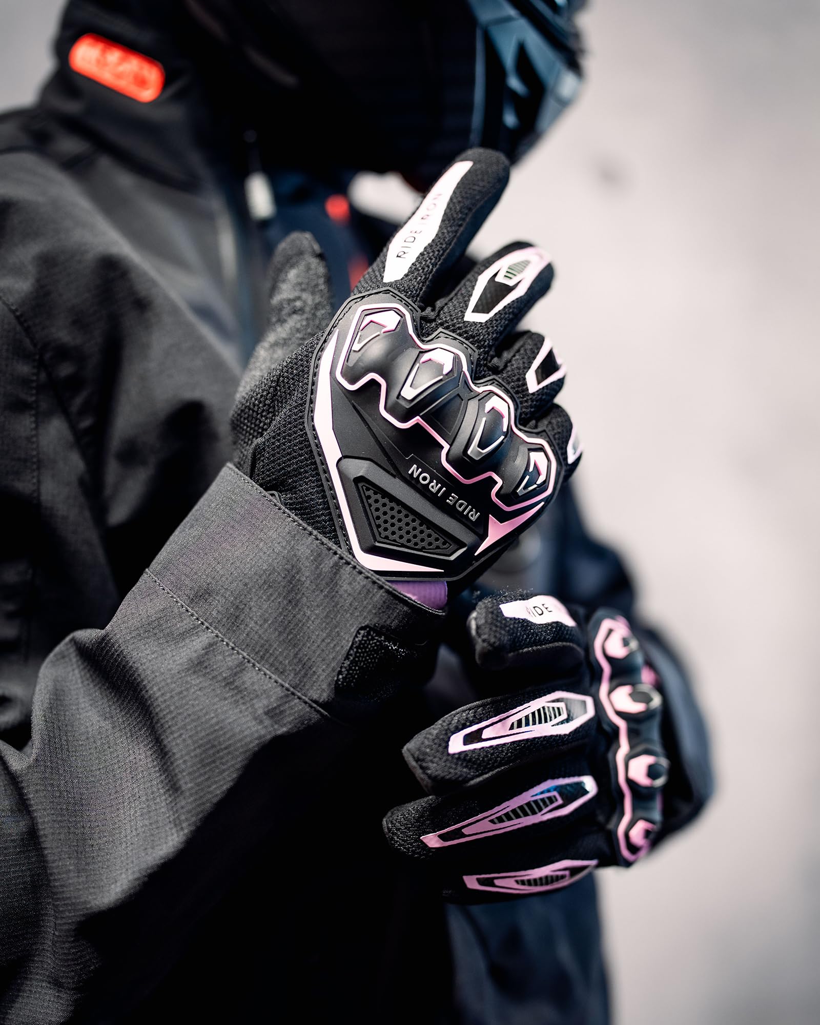 RIDEIRON Guantes Moto Hombre Verano Mujer, Transpirables con Pantalla táctil, Protección de Nudillos, Adecuados para Montar en Moto, Scooter, Carreras Todoterreno
