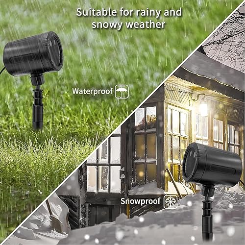 Miniatura 4 de Treela 2 proyectores de Navidad, proyector LED de Navidad, movimiento RGB, luces de proyección de jardín de Navidad, focos de Navidad impermeables