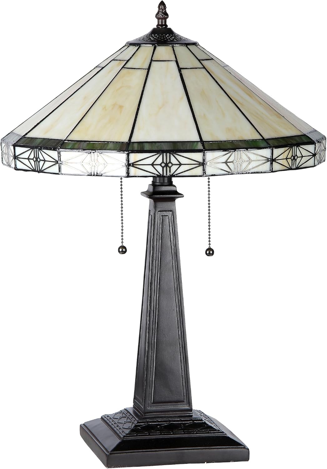 Tiffany-Style 2 Light Mission Table Lamp 16" Shade