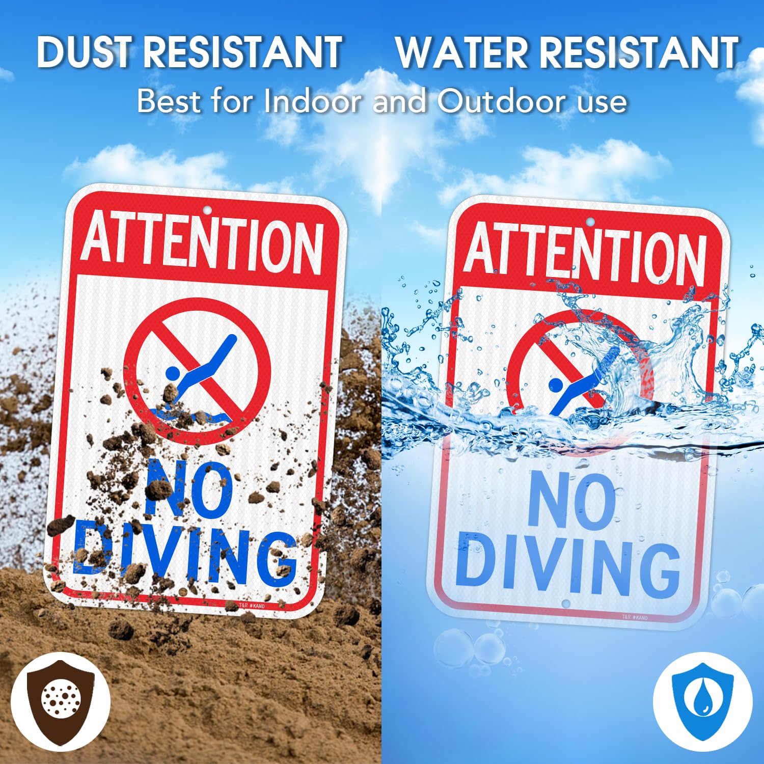 4 Pack No Trespassing Signs With Video Surveillance - 18x12 Inch Reflective Aluminum Signs, Weatherproof - View #6