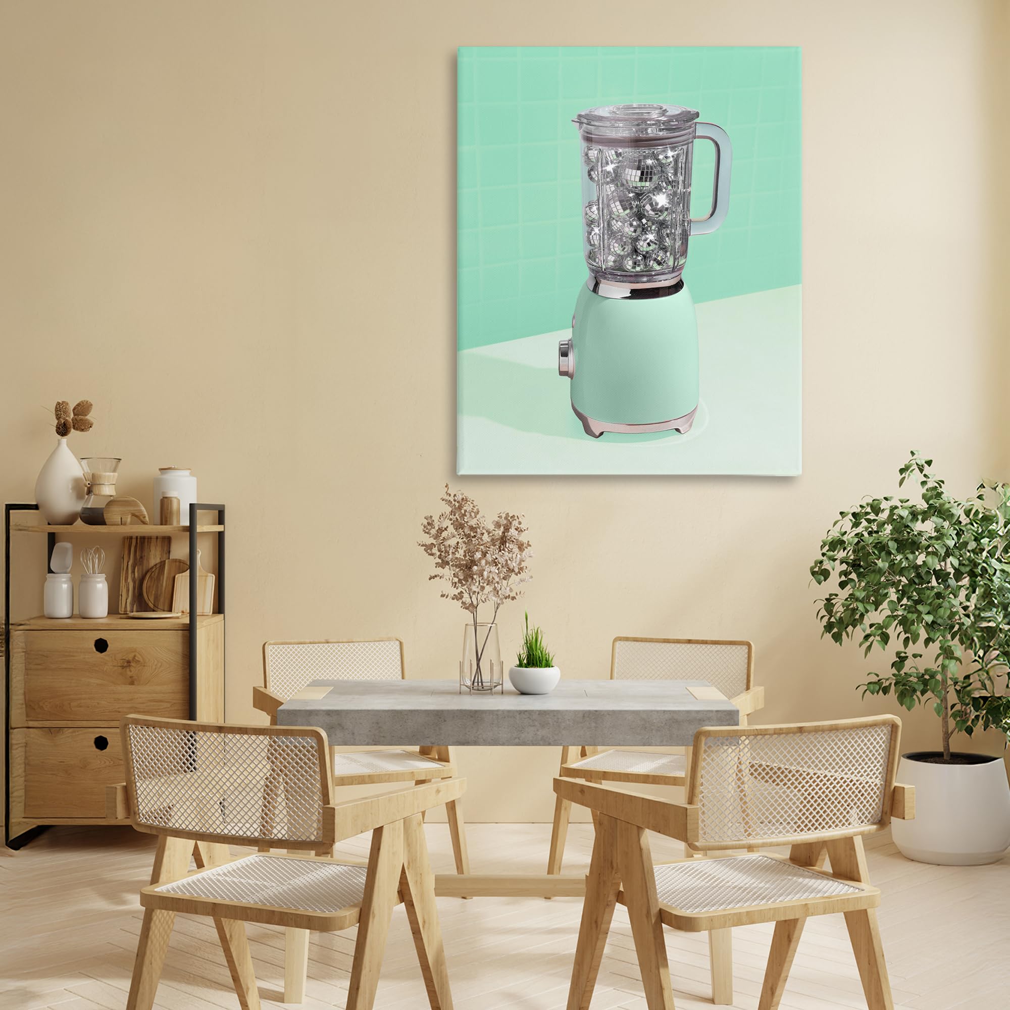 Stupell Industries Retro Disco Drink Blender, 61 x 76 cm tela Wall Art