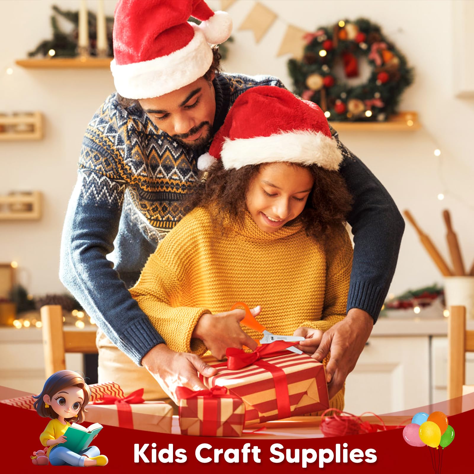 Taotree Lot de 48 paires de ciseaux pour enfants de 12,7 cm pour fournitures scolaires et de bureau, fournitures artistiques, petite pointe émoussée de sécurité pour tout-petits, étudiants, salles de