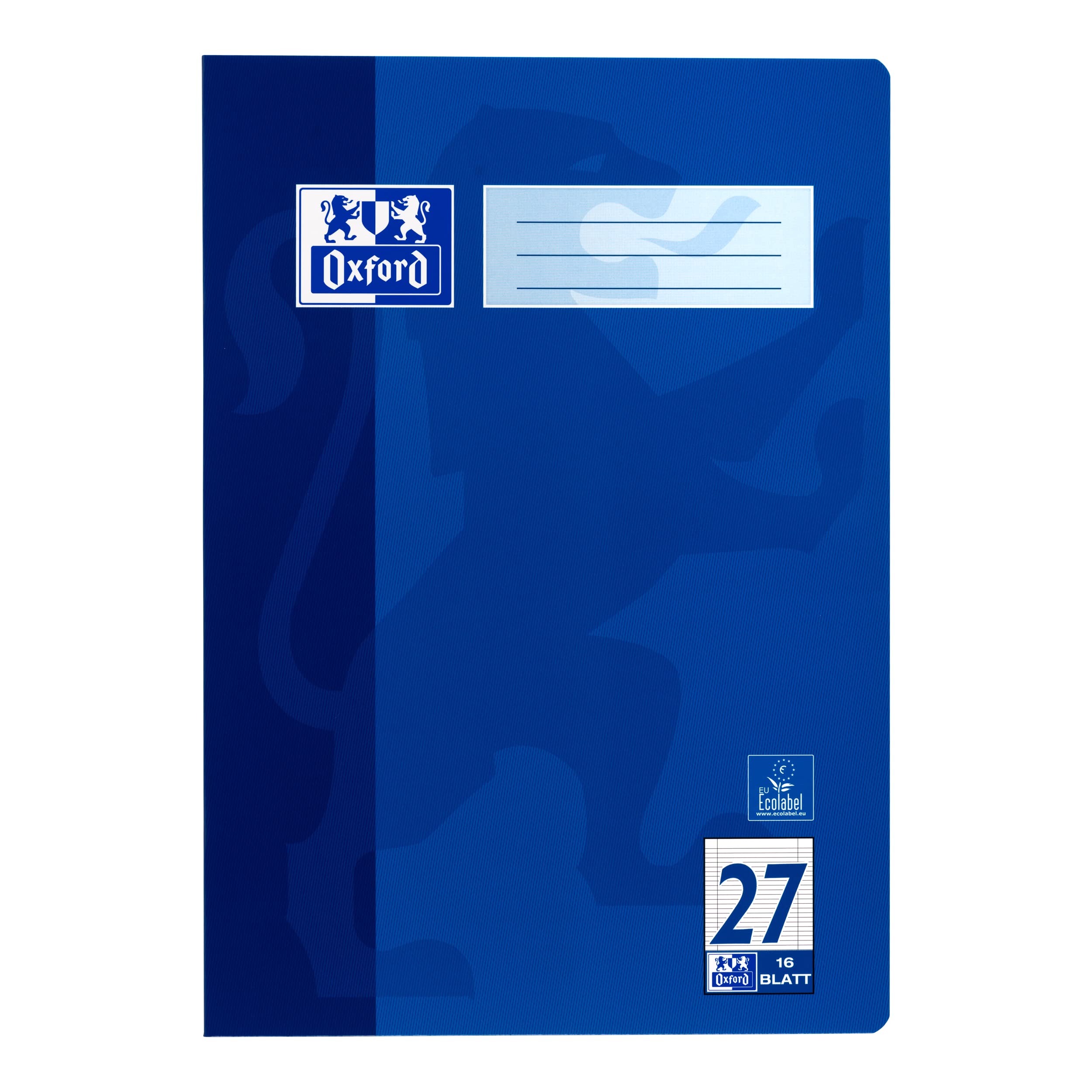Oxford Exercise Book A4 16 Sheets Line Style 27 Lined Pack of 10, darkblue - Image 2