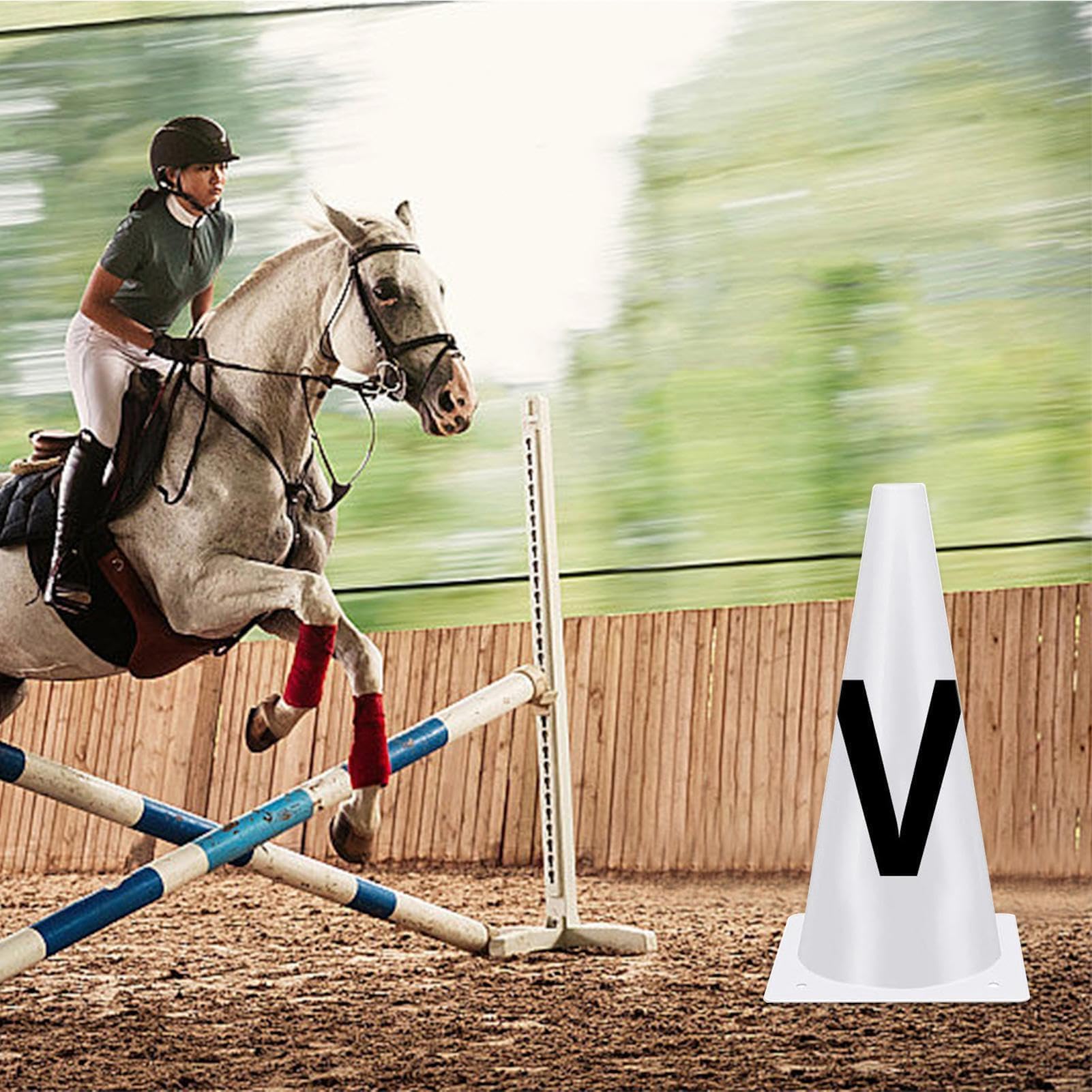 Coni da dressage con lettere, pennarelli durevoli per addestramento di cavalli e gare equestri