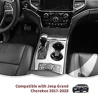 Vista 6 de RT-TCZ Cubierta de perilla de palanca de cambios de fibra de carbono, accesorios decorativos interiores para Jeep Grand Cherokee 2017-2020