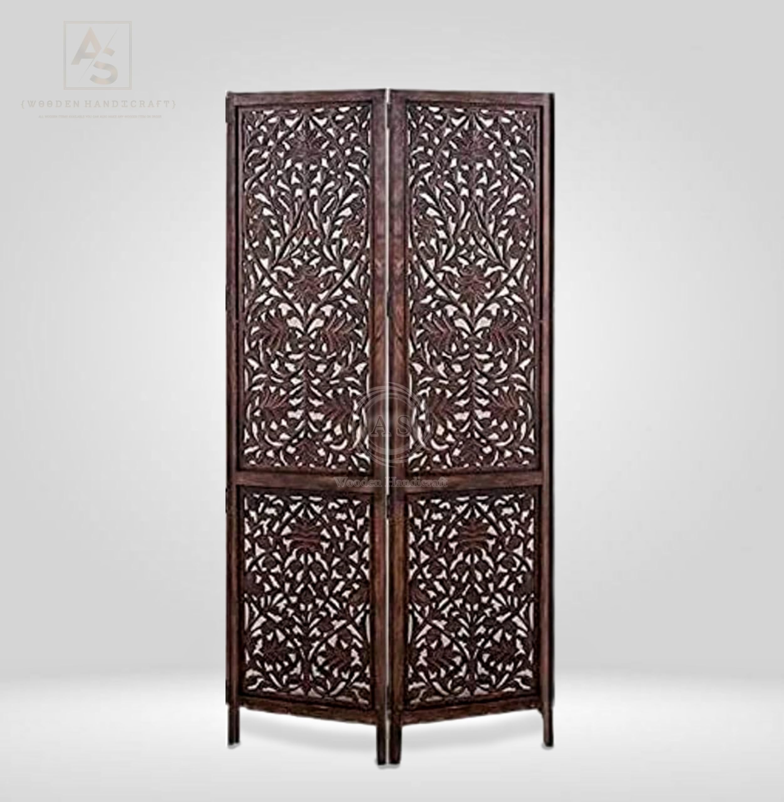 Room Divider, Room Divider, Folding Privacy Screens, Modern Living Room Bedroom Decoration, Exquisite Carved Screen Separators Wall Room Dividers Kashmiri Design (2 Panel)-image-12