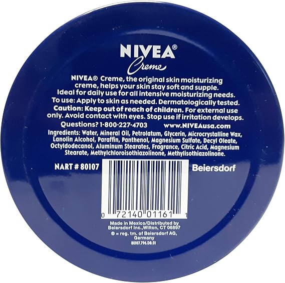 Genuine Authentic German Nivea Creme Cream available in 5.1 oz. / 150ml - 8.45 oz. / 250ml or 13.54 oz. / 400ml metal tin - Made in Germany & imported from Germany! NOT Thailand, Mexico or anywhere else! (250ml - 8.45 oz) by Nivea