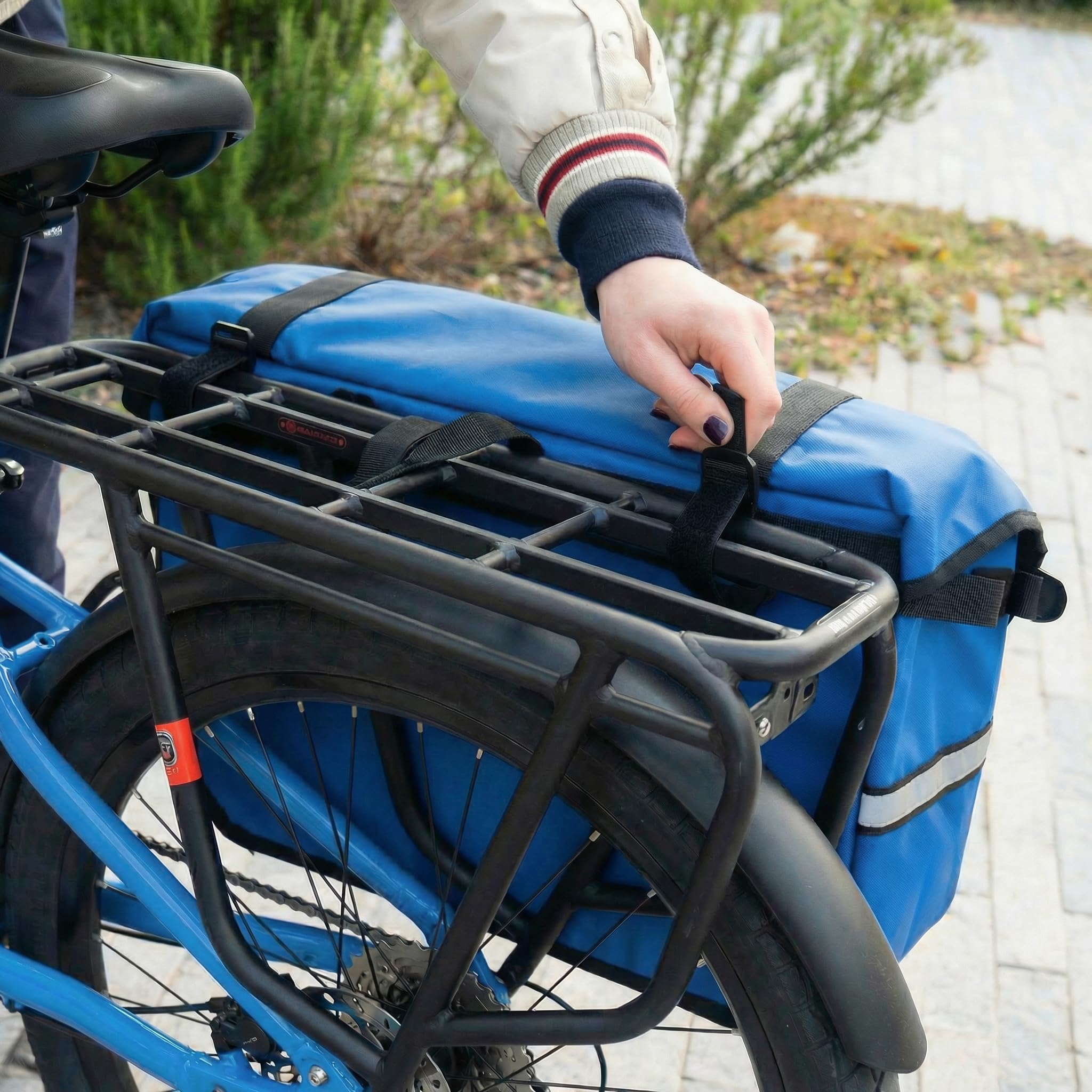 GADISTA Sacoche Vélo Cargo Longtail Porte-Bagage 35 L Imperméable | Grande capacité pour courses, livraison et transport quotidien, fixation arrière pour vélos cargo et longtail