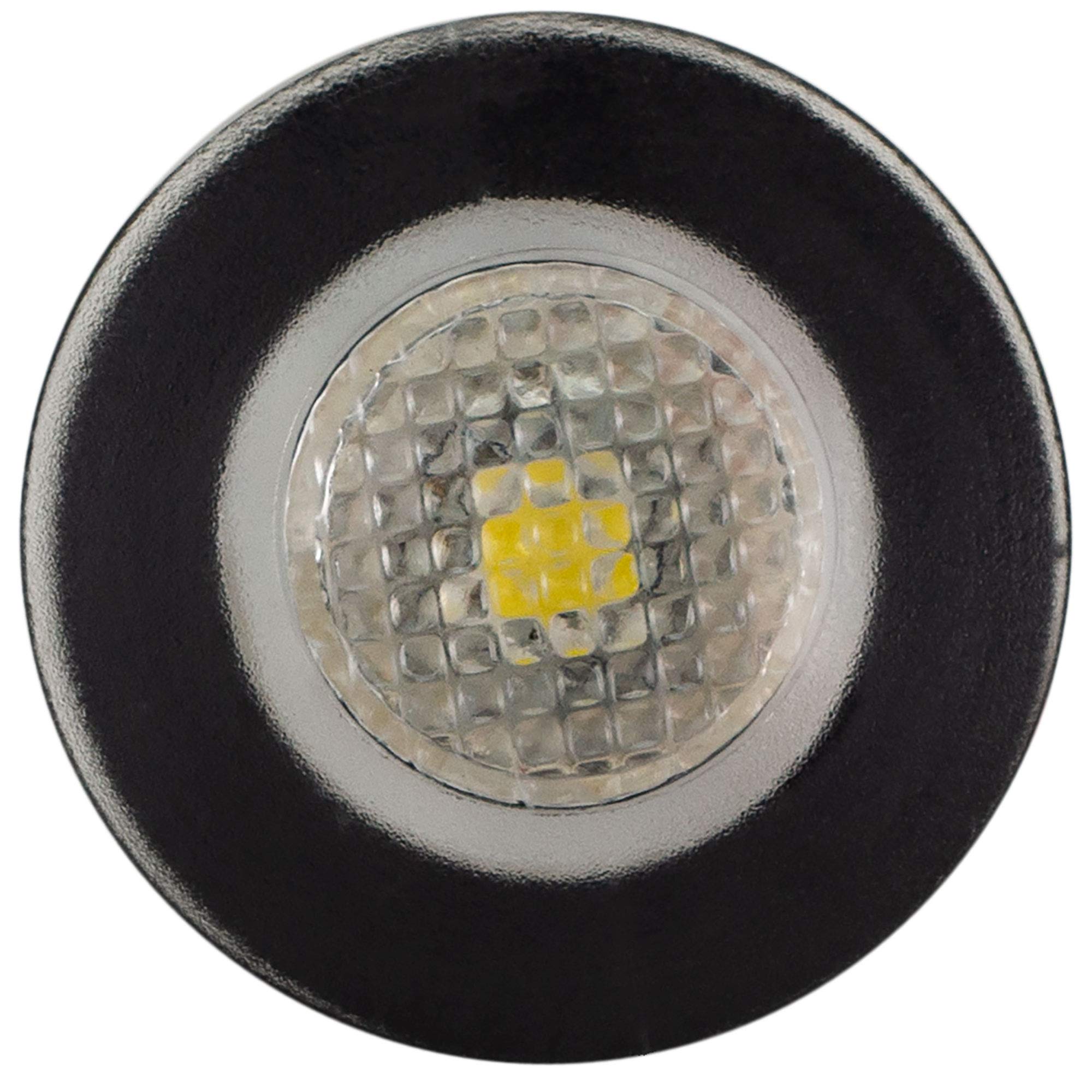 RecPro Round White 12V LED Accent Light | Livewell Courtesy | Marine Boat RV | Waterproof (1 Pack)