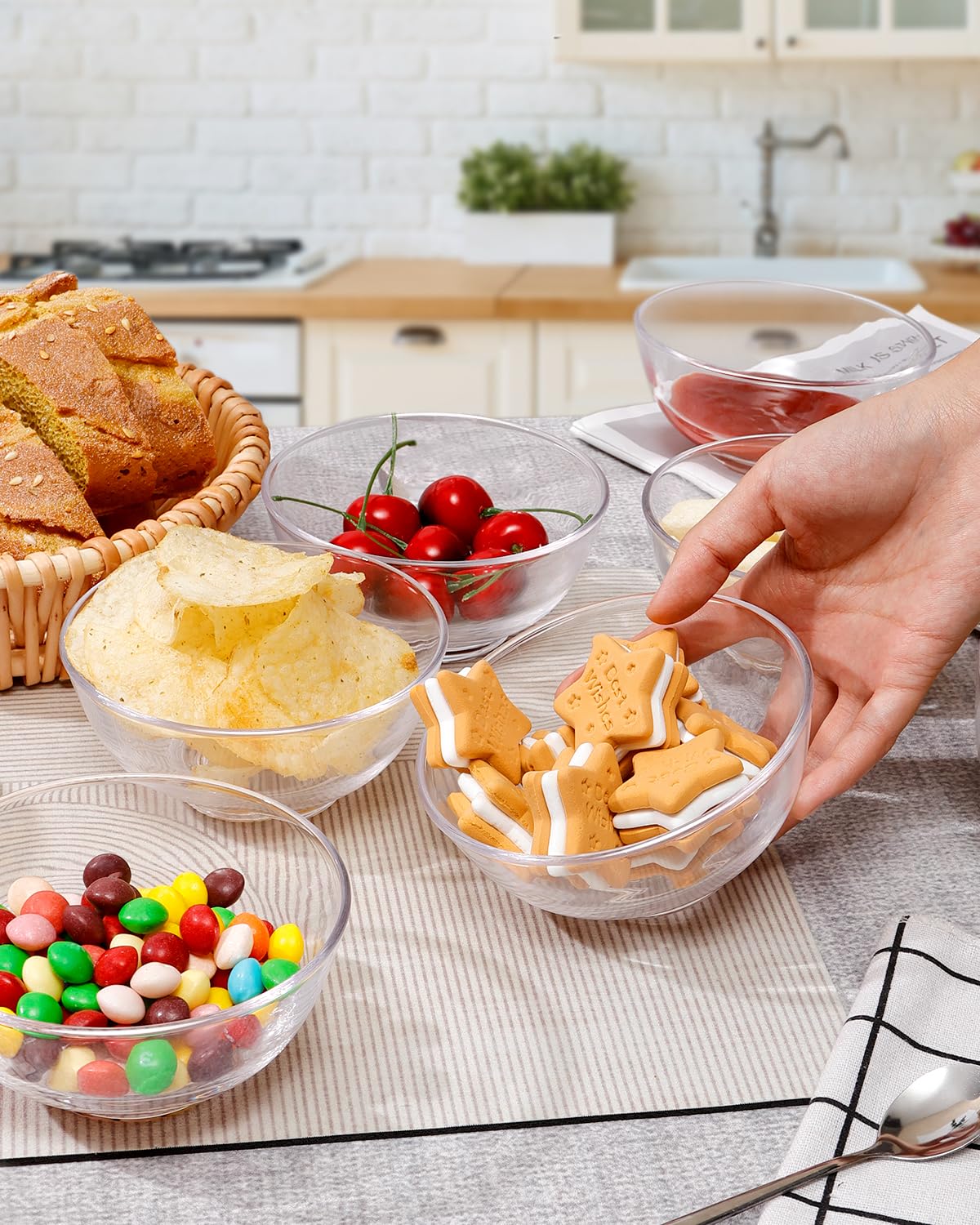 NUTRIUPS Klein Glasschälchen, 11,3 cm, 300 ml, Dessertschalen Glast, 6 Stück, Glasschalen-Set Küche, Haushalt & Wohnen