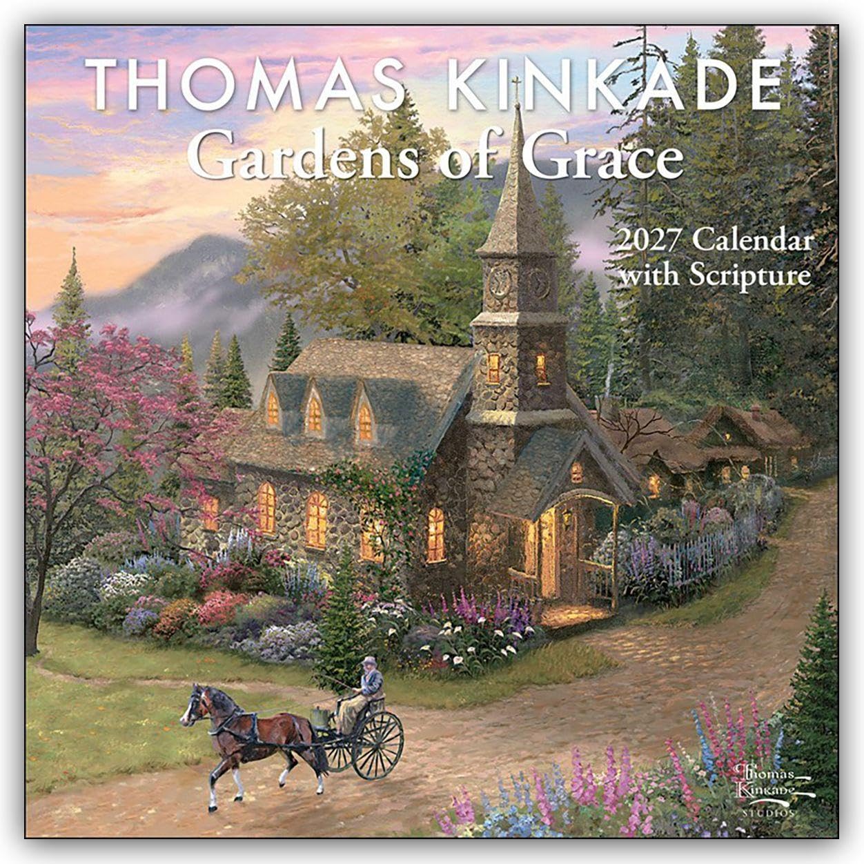 Thomas Kinkade Gardens of Grace 2027 Wall Calendar with Scripture: Original Andrews McMeel-Kalender [Kalender]