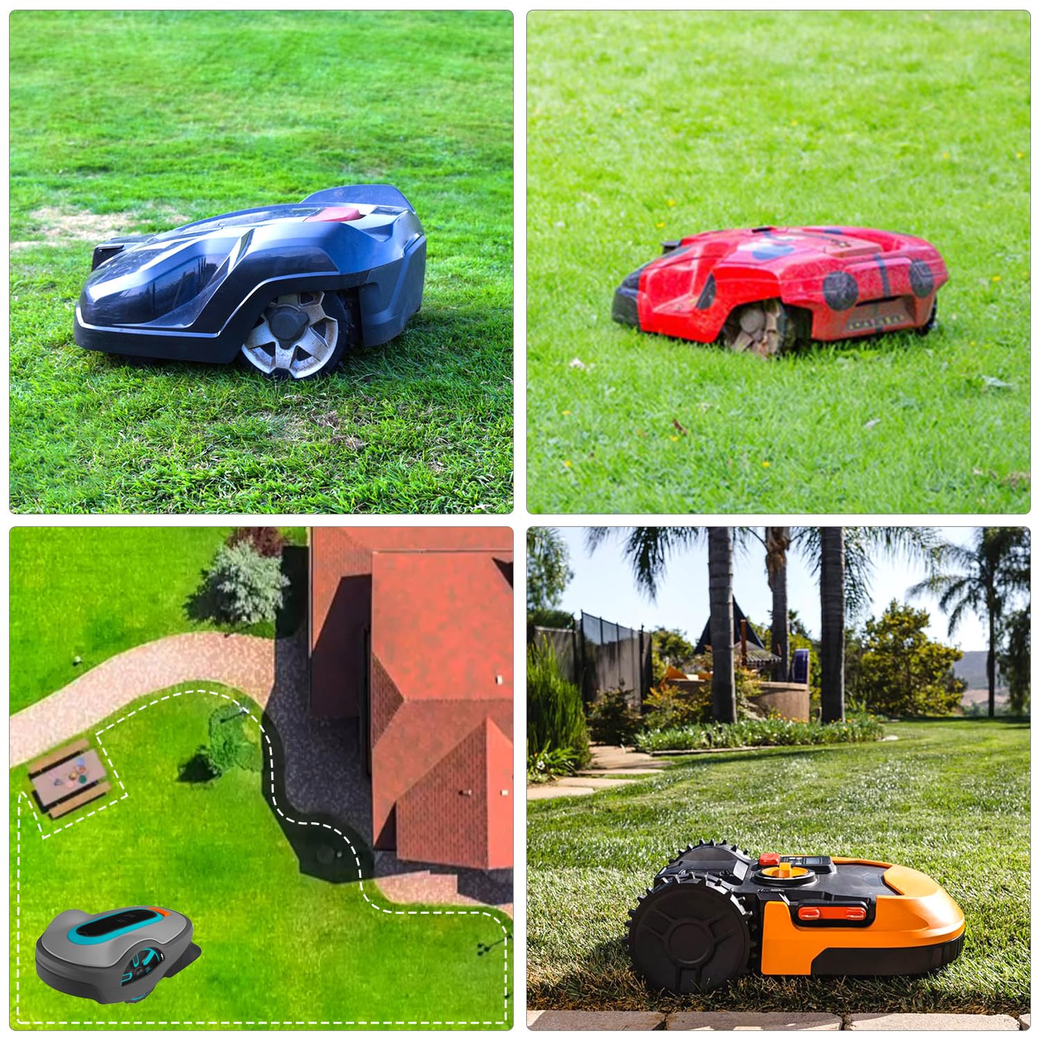 150 m cavo di limitazione universale per robot tosaerba + 100 picchetti + 20 connettori per cavi + 10 morsetti di collegamento, filo di limitazione per tosaerba, compatibile con Bosch, Gardena