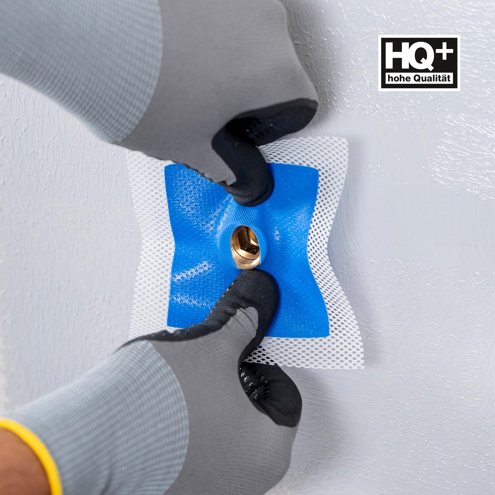 Isolbau Wandmanschette P2 Blau - 50 Stück 120 mm Dichtband - Wasserdichte Manschette für Sanitär, Dusche, Bad, Fliesen, Abdichtung Dichtmanschette für Innen- & Außenbereich