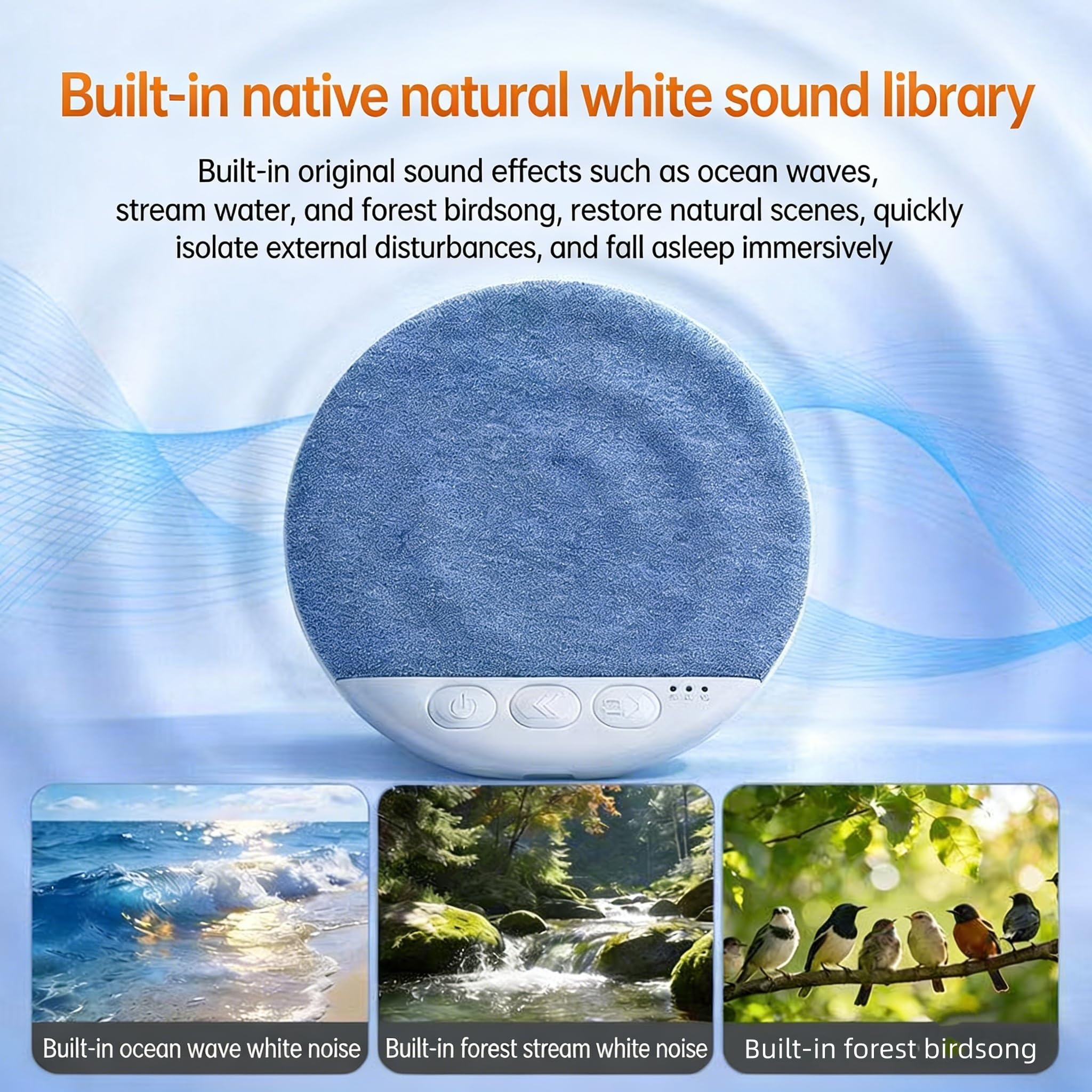 2026 New Bluetooth Pillow Speaker Pro for Sleeping, Under Pillow Speaker with Sleep Timer & White Noise, Thin Speaker for Bed, Hi-Fi Sound, 48H Battery, Type-C, Private Listening for Adults & Kids — view 6