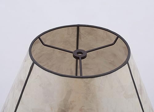 Miniatura 3 de Urbanest Pantalla de mica plateada, diámetro inferior de 12 pulgadas, altura de 7.5 pulgadas, ajuste de araña