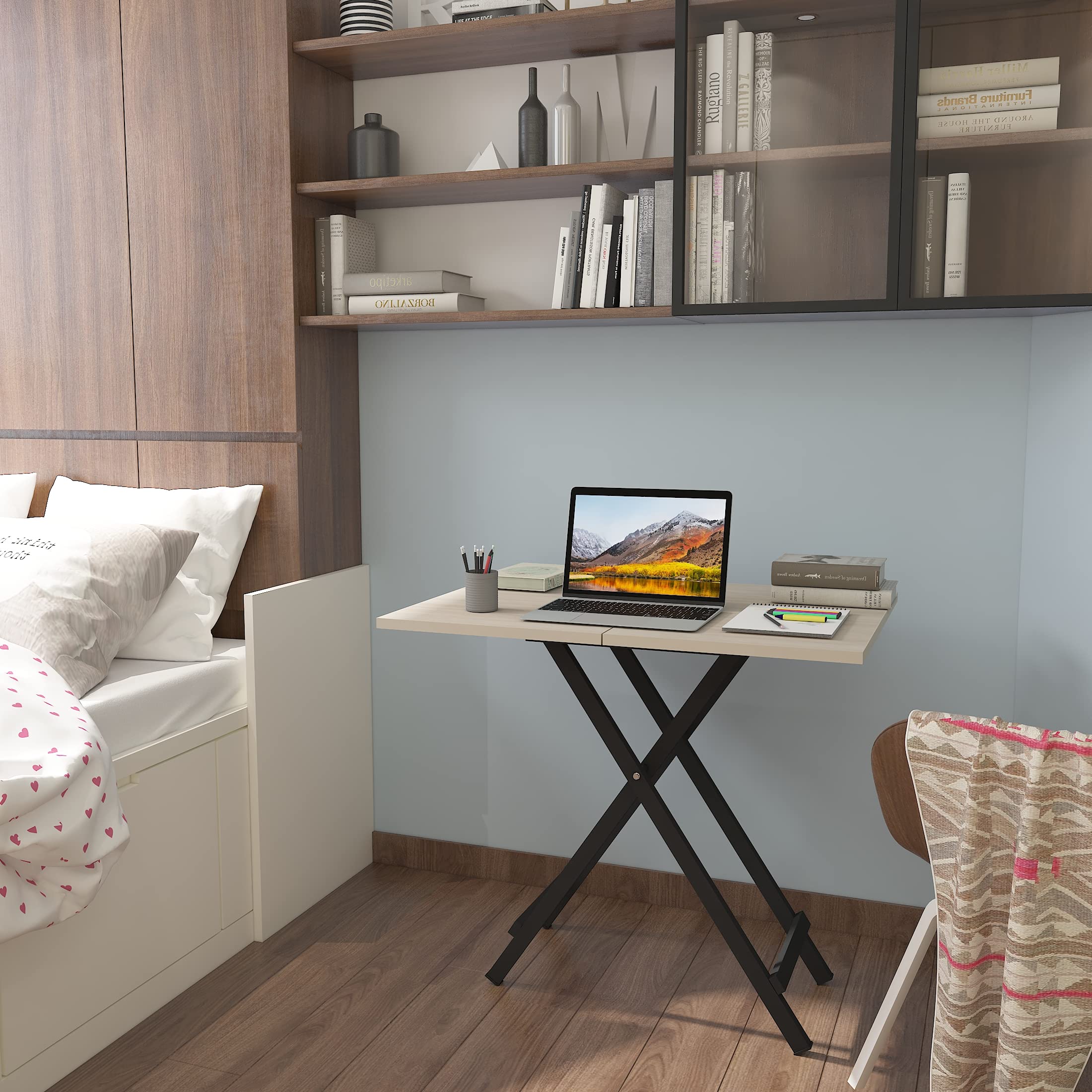 PEPHOME Multipurpose Foldable Study Table, Office Table, Laptop Table, Computer Table, Workstation Table, Computer Desk, Study Desk, Office Desk, Writing Table, Work from Home Table