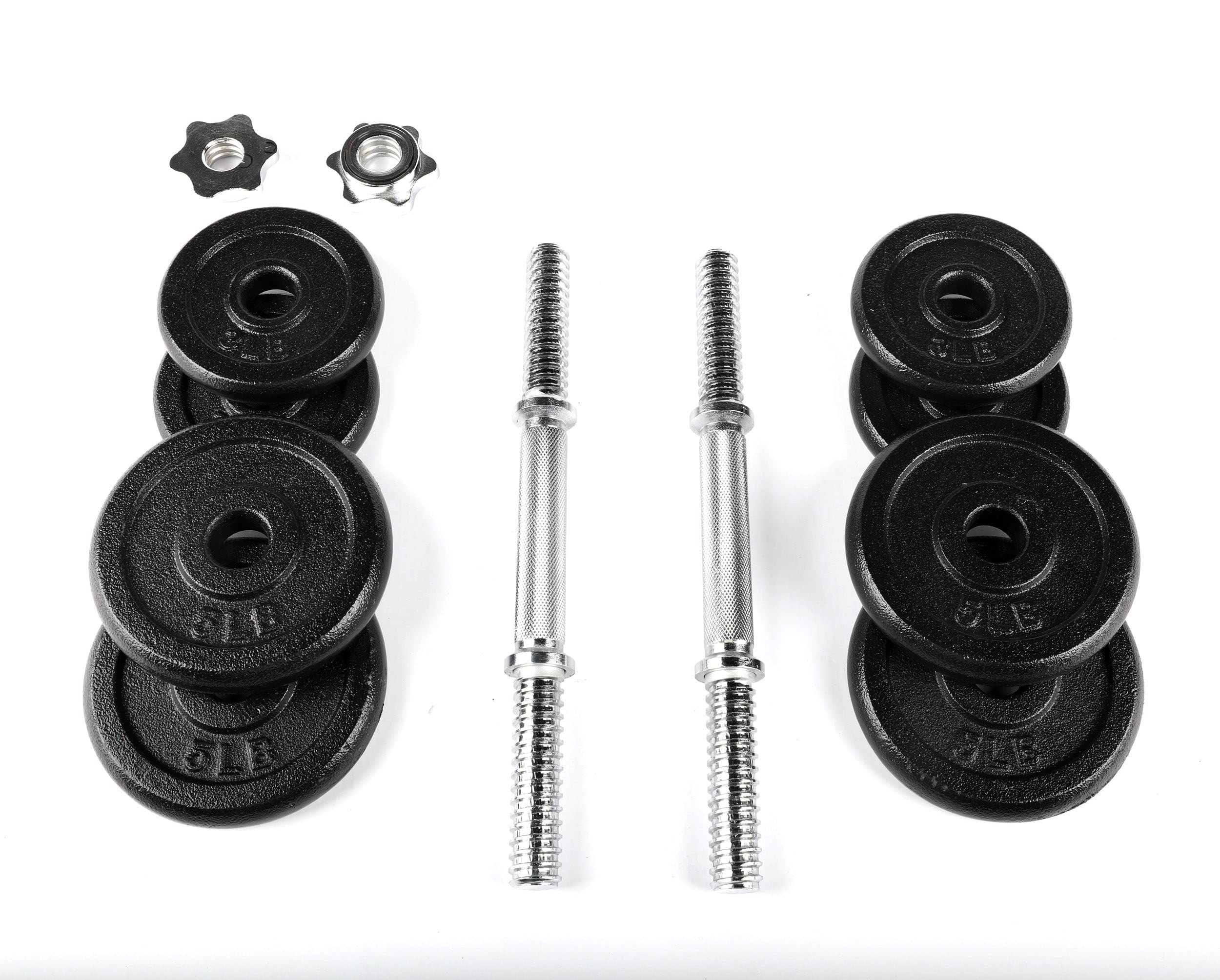 Amazon | PRCTZ 40ポンド 調節可能な鋳鉄ダンベルセット | PRCTZ