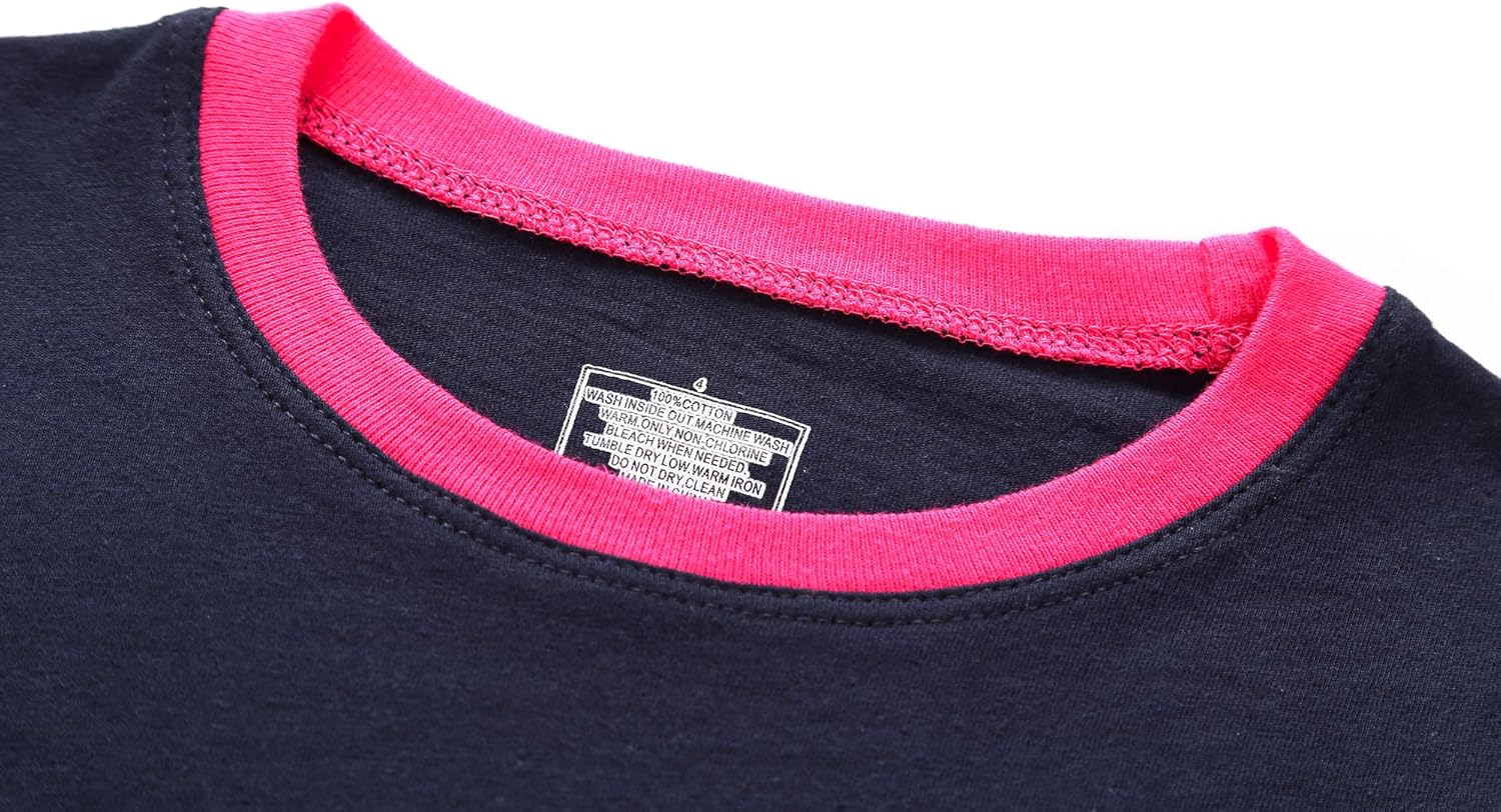 RKOIAN 小さな女の子用ユニコーンパジャマセット 暗闇で光る 幼児用パジャマ コットン 子供用寝間着 US サイズ: 5T