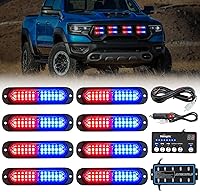Vista 15 de Nilight - Juego de 8 luces estroboscópicas LED de 12 luces de 12V/24V - Luces de emergencia para montaje en superficie, ultradelgadas, con función