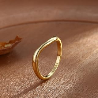 14K Gold Filled Rings for Women Simple Wedding Band Rings Trendy Jewelry for Women- Size 5-11