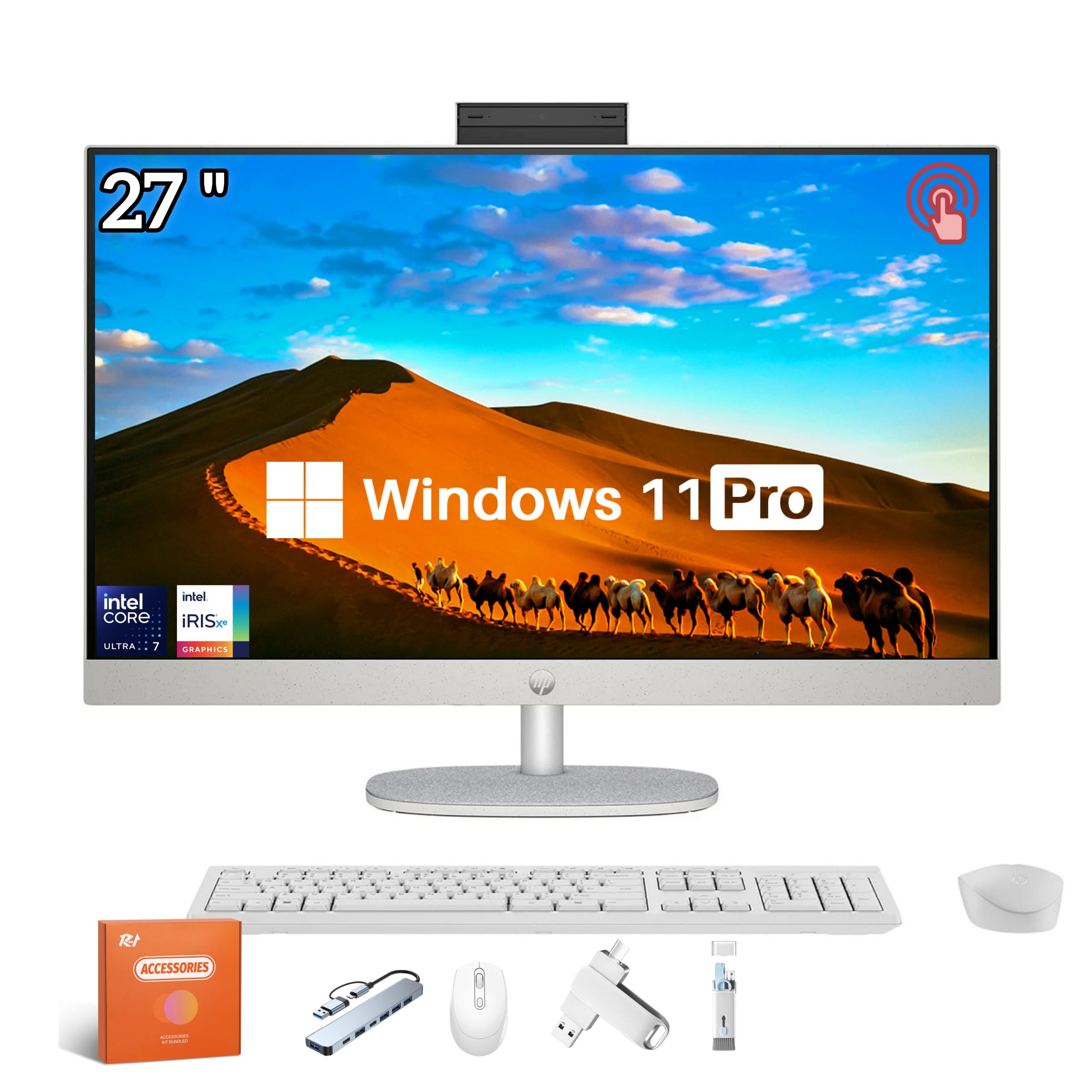 Amazon.com: HP 27'' Touchscreen All in One Desktop Computer, FHD