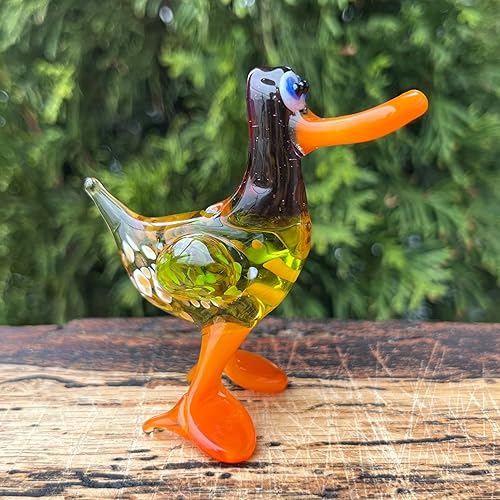 Miniatura 3 de Glass Duck Figurine  Hand-Blown Murano-Style Miniature  Collectible Duck Ornament for Shelf or Desk  Gift for Animal Lovers & Home Décor