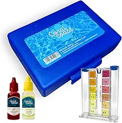 Estojo Medidor PH e Cloro CORAL COAST Kit Completo para Análise de Água Soluções e Comparador
