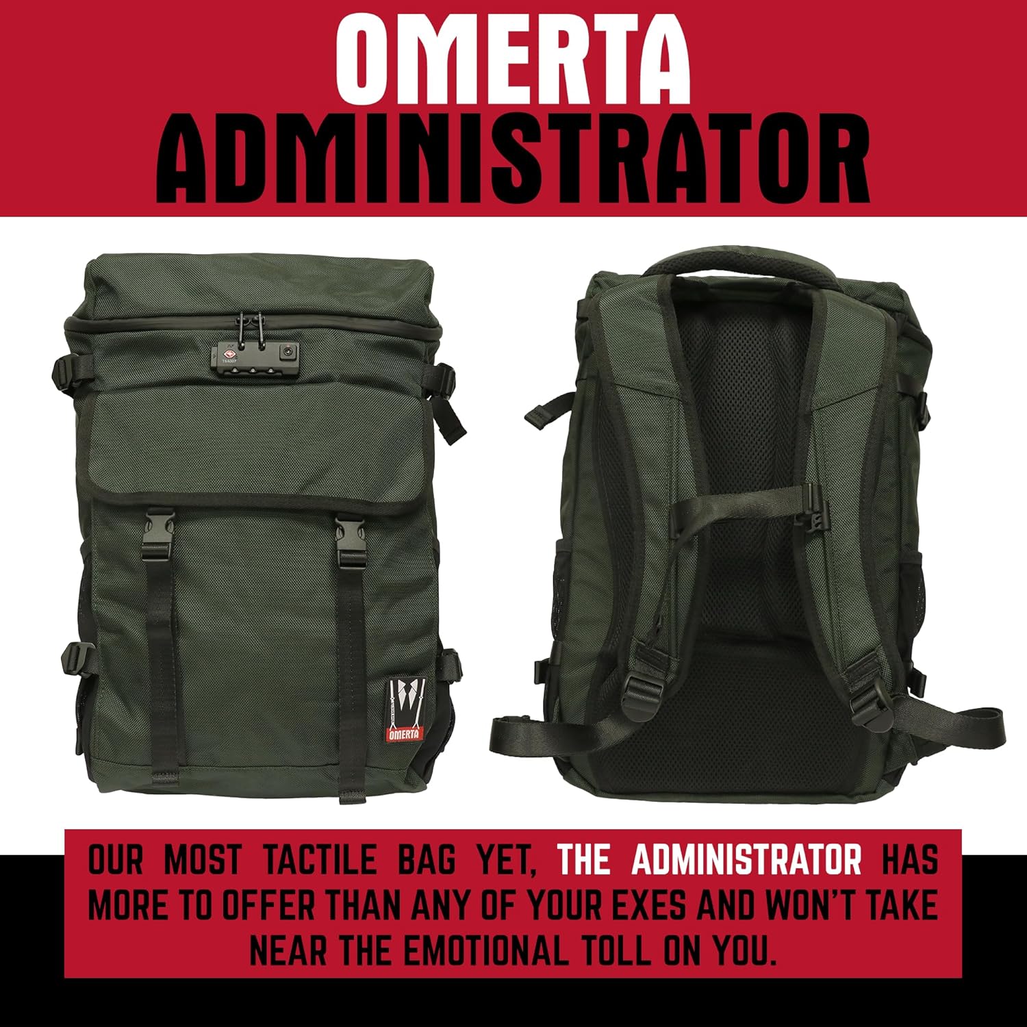 DIME BAGS - The Administrator, Backpack, Durable (Green)