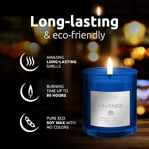 Miniatura 47 de Vela de cera de soja natural hecha en Estados Unidos en tarro de vidrio Velas de soja perfumadas de naranja brasileña de lujo Fresca y alegre