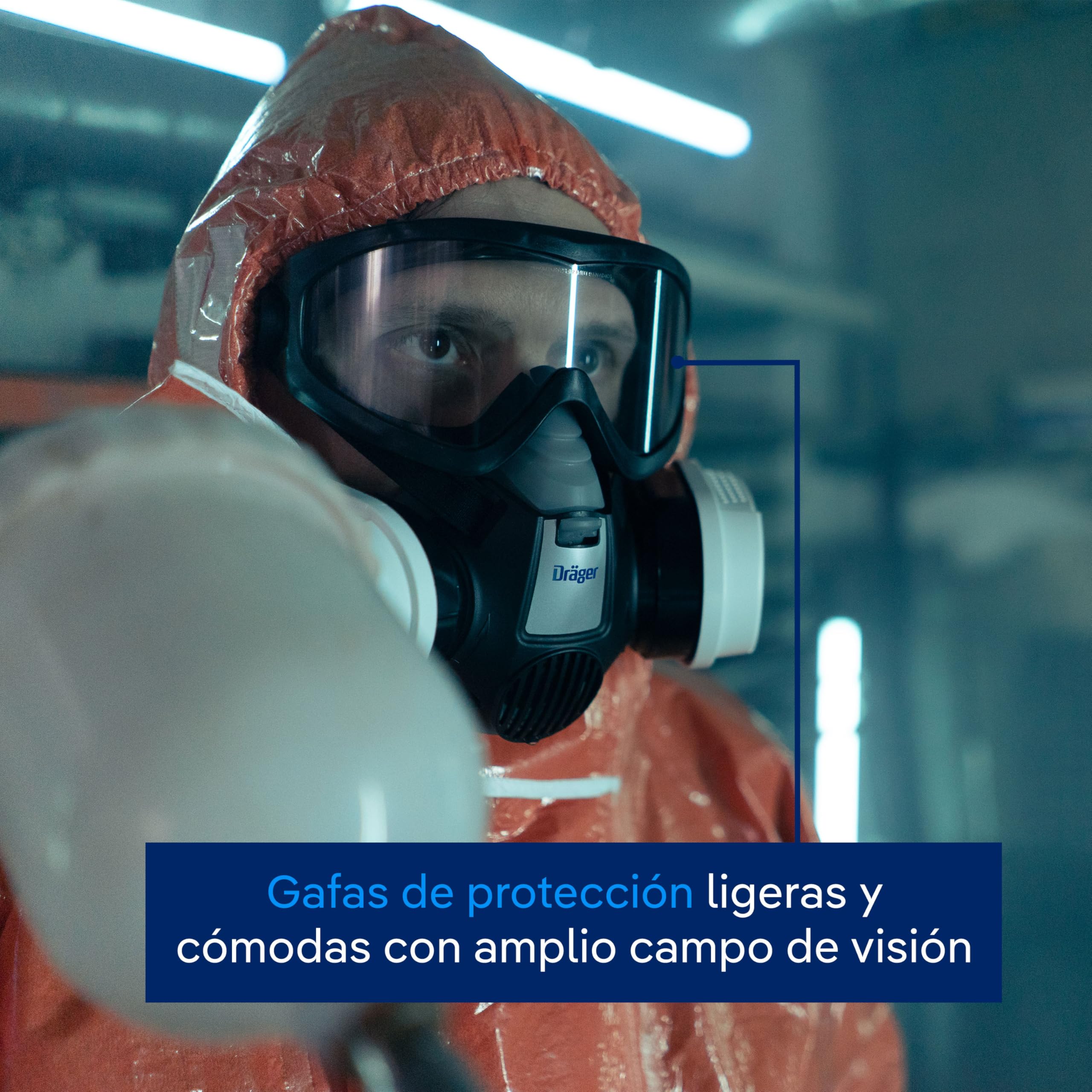 Dräger Kit básico de protección respiratoria artesanos – incluye media máscara X-plore 3300 M, filtros A2P3, 3 mascarillas FFP2, gafas X-pect 4200, tapones para los oídos y paños de limpieza