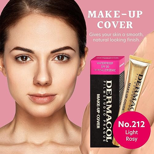 Vista 54 de Dermacol Mini base de cobertura completa, 0.53 onzas, maquillaje líquido mate con SPF 30, base impermeable para piel grasa, acné y bolsas debajo