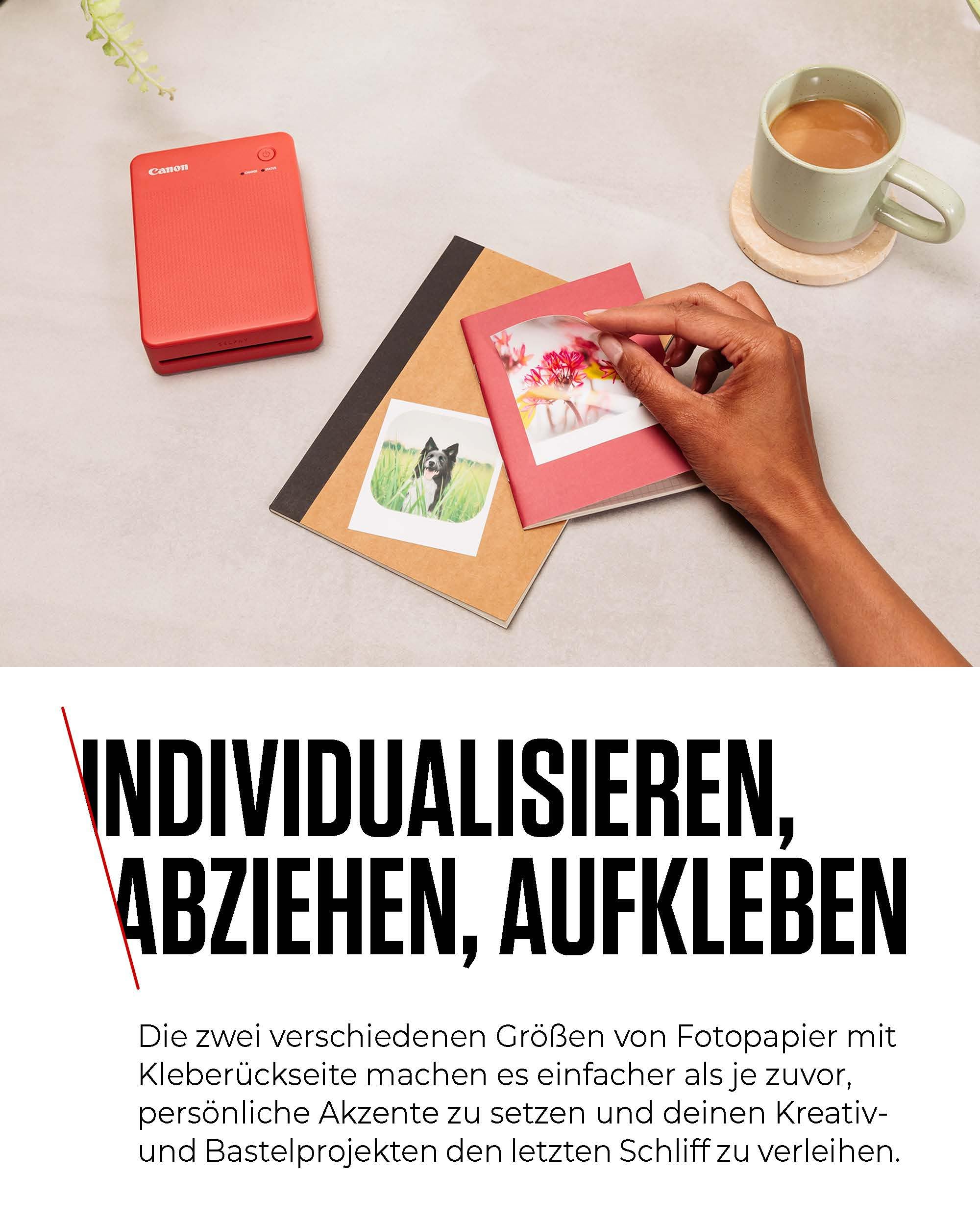 Canon SELPHY QX20 mobiler Fotodrucker WLAN Thermosublimationsdruck USB-C Weiß