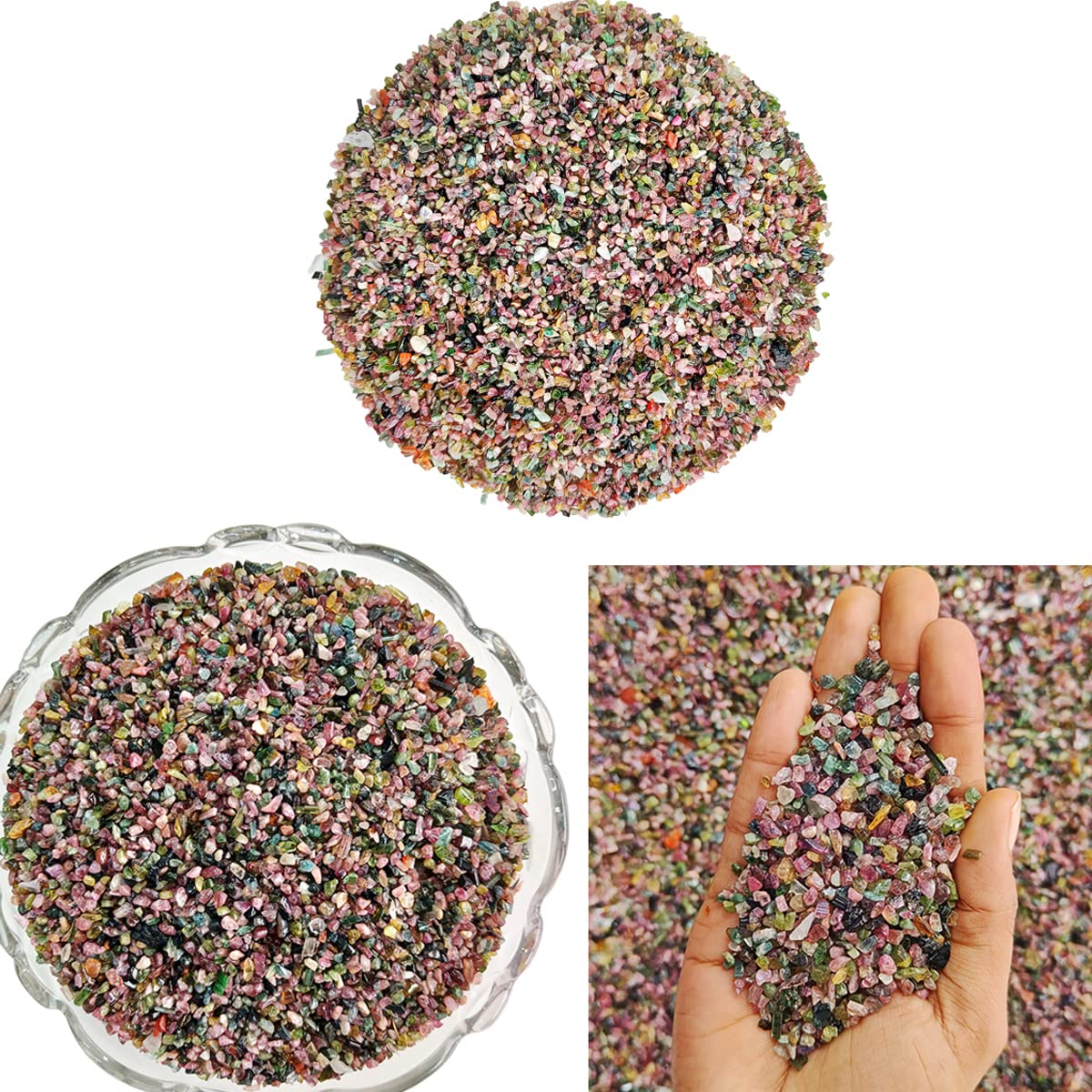 Shubhanjali Reiki Healing Mix Tourmaline Crystal Chips for Vastu 500 Gm | Natural Gemstone Chips Stone for Home Decor Items Flower Pot Aquarium Fish Tank Jewellery Making (B08P3GT64T) Amazon Price History, Amazon Price Tracker