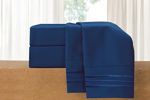 Elegant Comfort - Juego de sábanas de lujo de 4 piezas - Ropa de cama de lujo de 1500 hilos de microfibra de calidad premium de hotel, resistente a