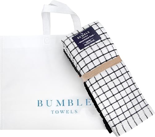 Miniatura 70 de Bumble - Toallas de cocina Toallas de cocina 100% algodón con lazo para colgar, 16 x 28 pulgadas, 380 GSM, juego de toallas de cocina absorbentes