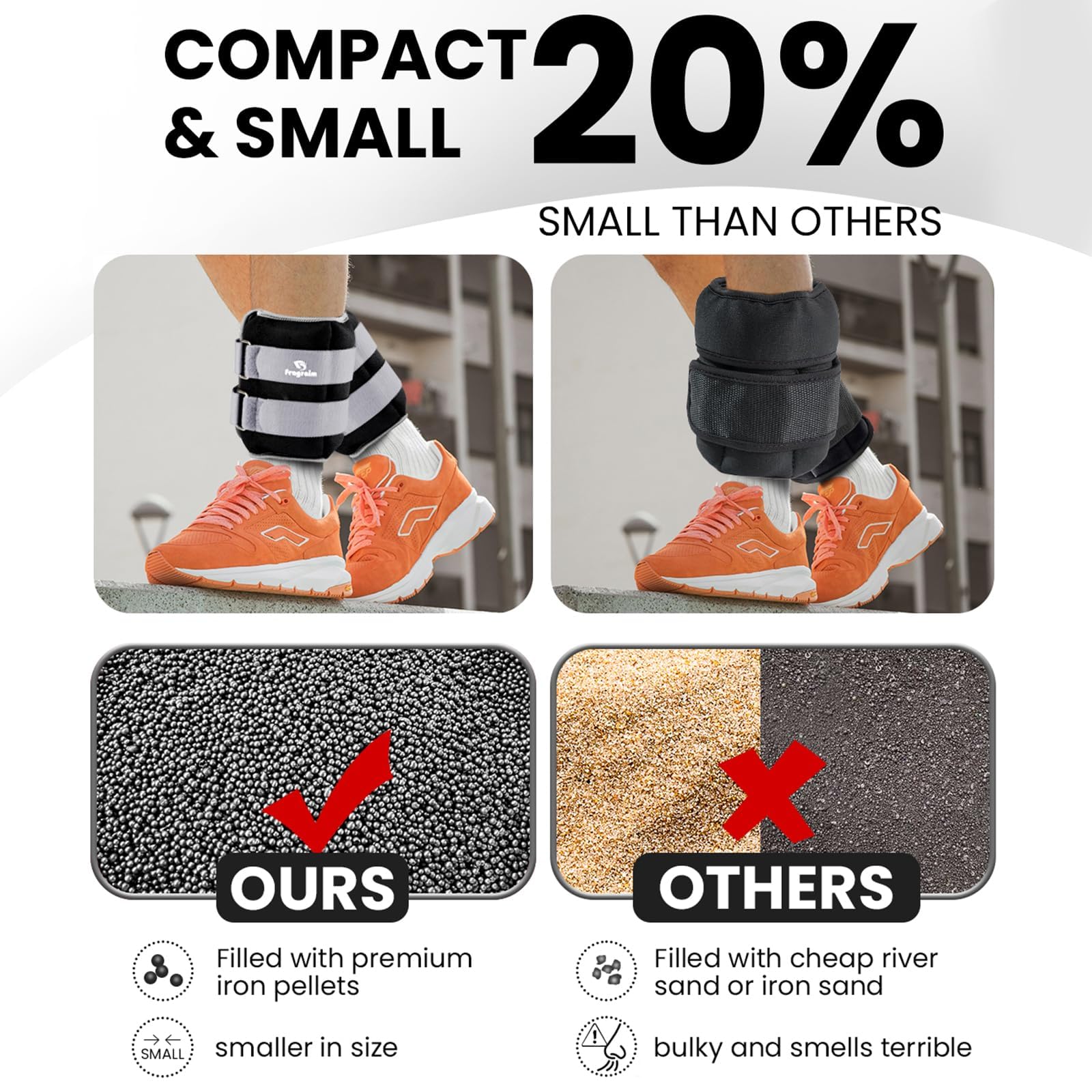Pesas de tobillo para mujeres, hombres y niños, 5 kg x 2 pesas de entrenamiento de fuerza para pierna/muñeca/brazo con correa ajustable para pilates, correr, gimnasia, aeróbicos, terapia física