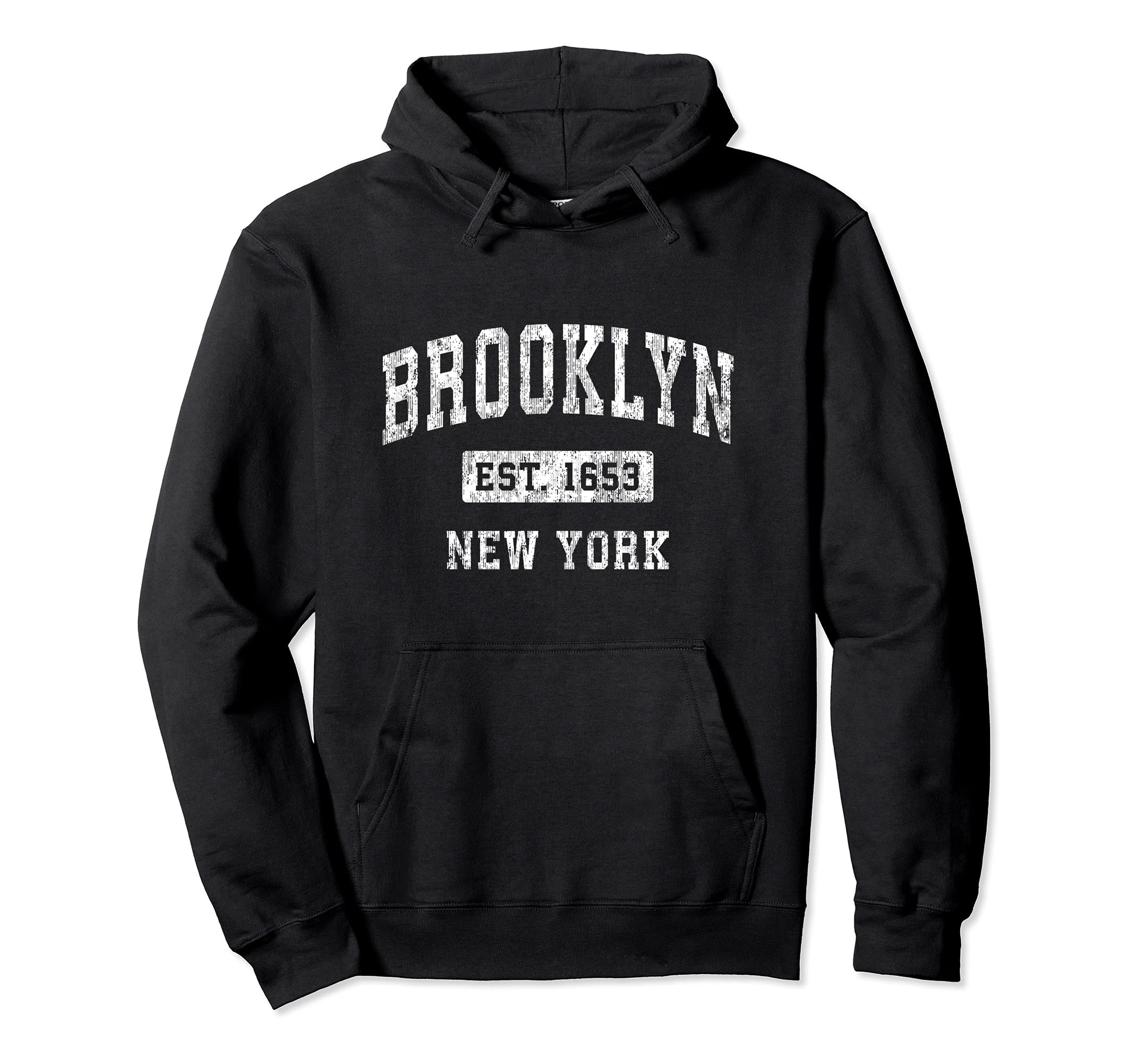 Brooklyn New York NY Vintage Established Sports Design Pullover Hoodie