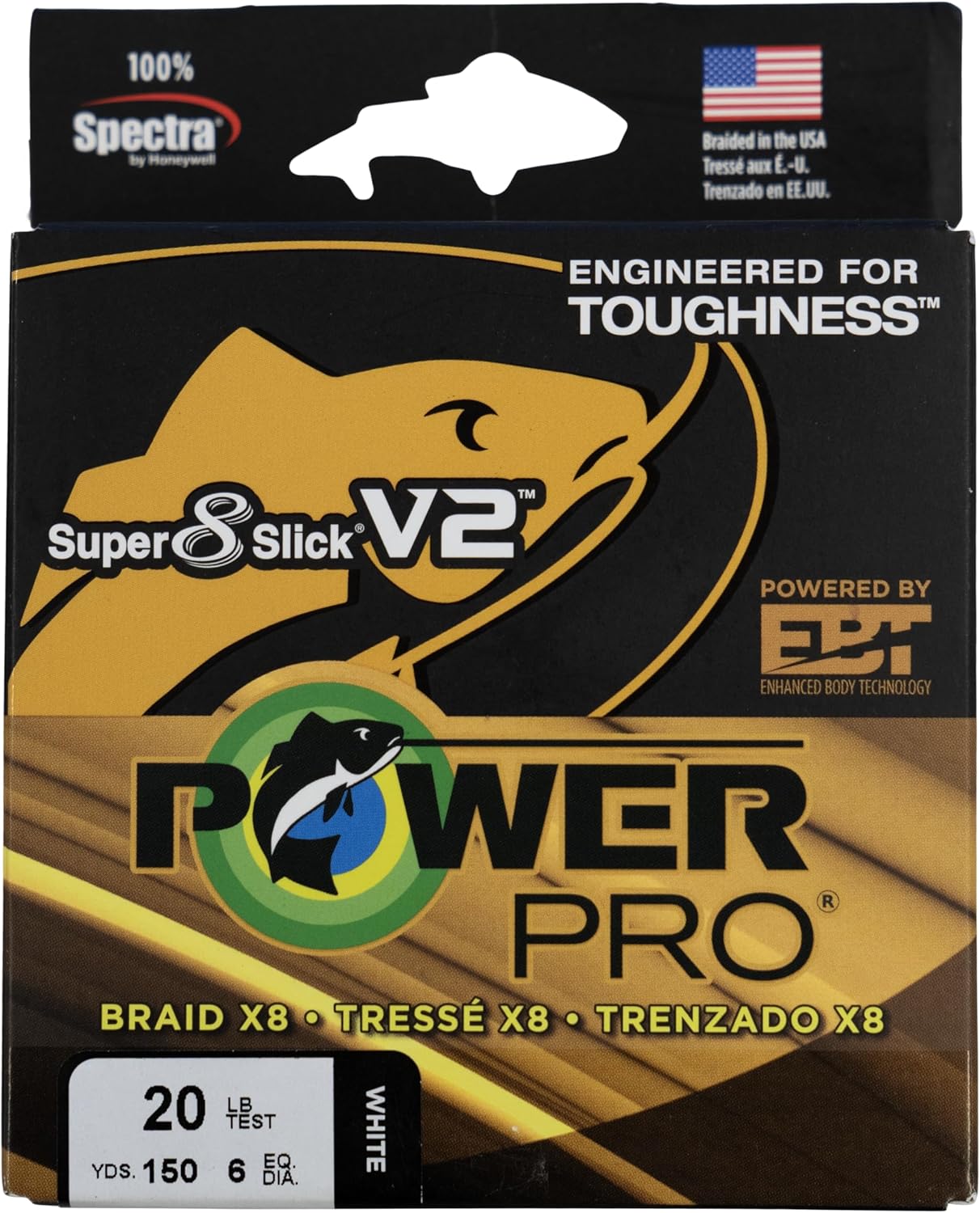 PowerPro Super 8 Slick V2 Braided Fishing Line - White - 8lb - 1500ft/500yd (31500081500W)