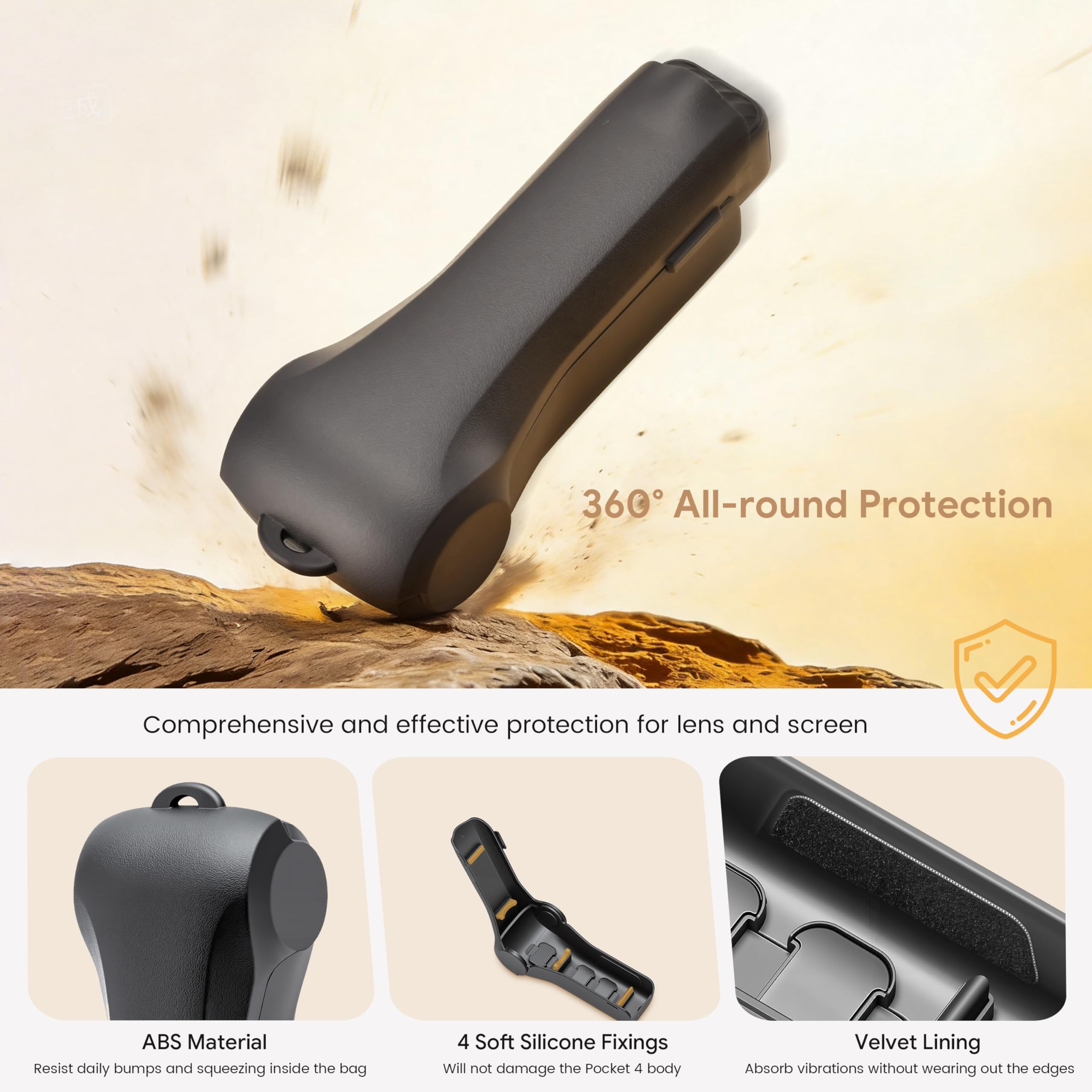 STARTRC Full Protection Case for DJI Osmo Pocket 4 with Filter Storage Compartments