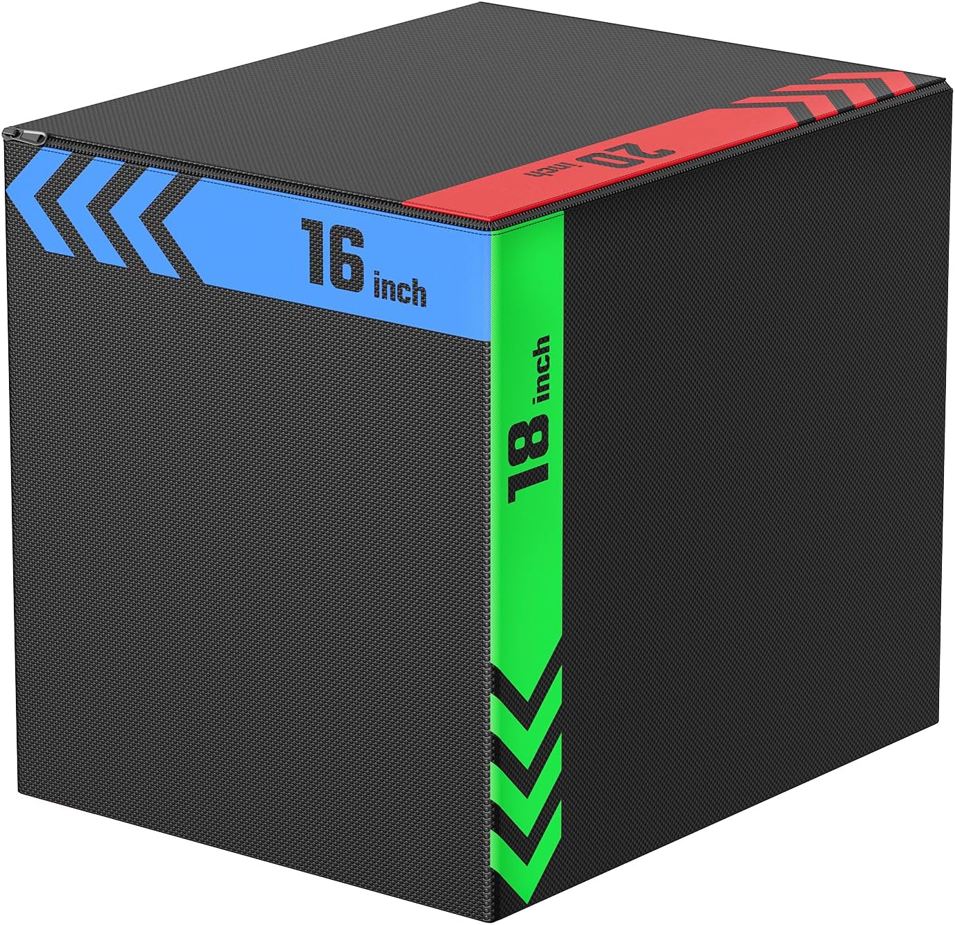 papababe 3-in-1 Plyometric Jump Box Workout Equipment, Box Jumps for Home Gym, Trainer with Anti Slip Surface and High Density Foam, Box Height: 20", 24", 30"
