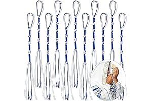Tzitzit Set of 16 Prayer Shawl Accessories with Unique Fringes Trimmed in Blue