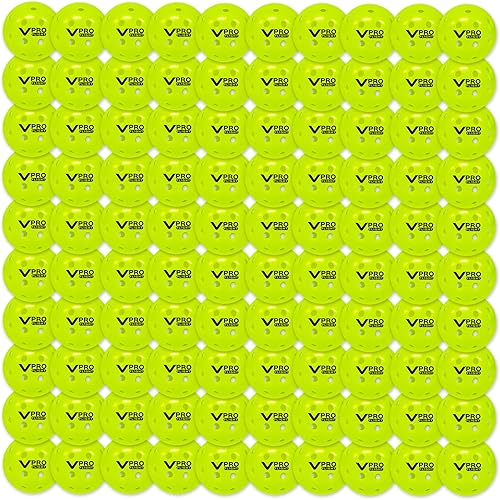 Vulcan  Pelota oficial de pickleball VPRO Flight Outdoor de The PPA Tour & MLP  Paquete de bolas de 3, 6, 12, 36 y 100  Amarillo de alta visibilidad