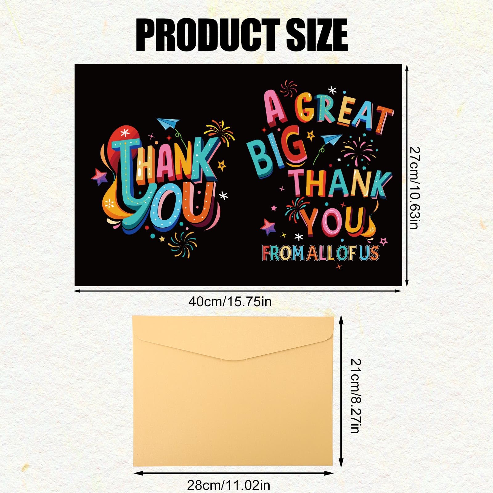Amazon.com: Gosknor Large Thank You Card, 15.75x10.63in A Great