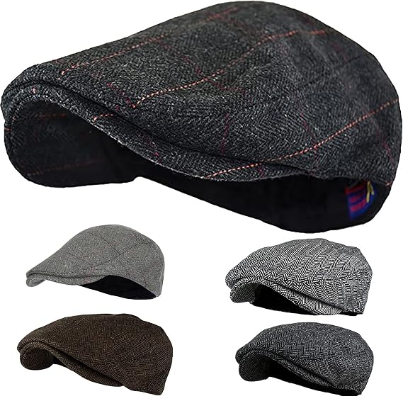 Unisex Newsboy Hats Adjustable Vintage Cabbie Hat Painter Hats Beret Chic Gatsby Hats Irish Ivy Hats