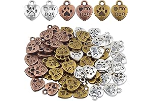 Dog チャーム: 60pcs Love My Dog チャーム
